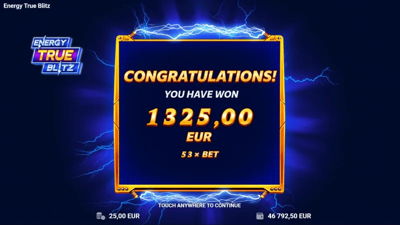 Energy True Blitz - velká celková výhra v kole